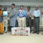 Presenting gifts to Staffs